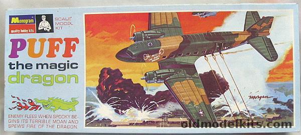 Monogram 1/90 AC-47 'Spooky' Gunship Puff the Magic Dragon Blue Box, PA203-130 plastic model kit